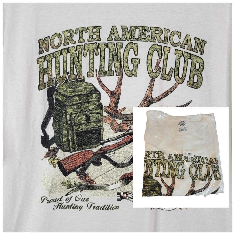 North American Hunting Club Vintage Hunting Camo Outdoorsman Survival Tee XL NWT